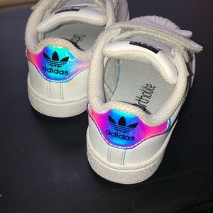 Adidas White and iridescent Sneakers